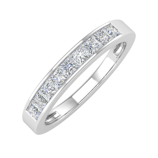 14 k Princess Band Rings 0.50 CT