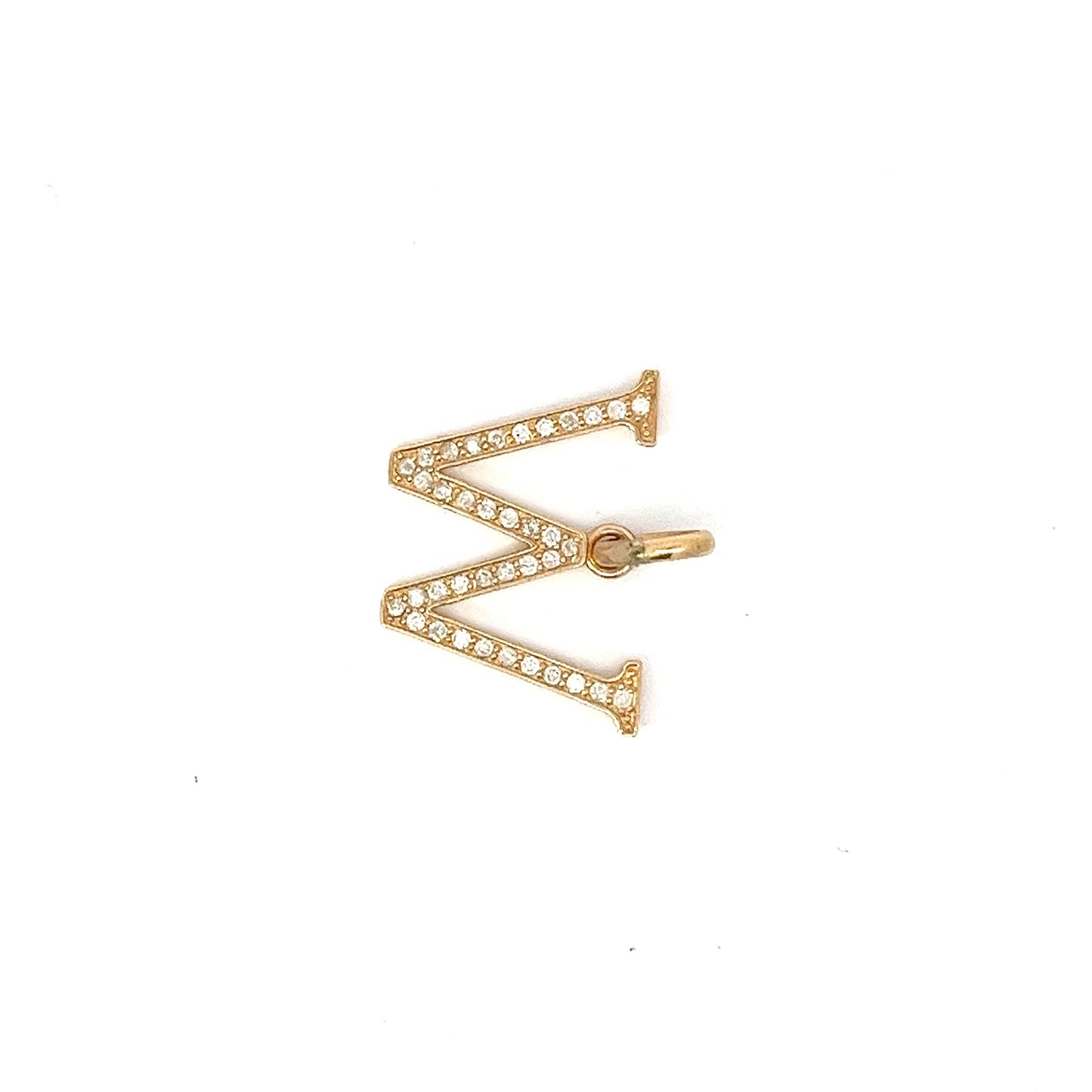 10kt Yellow Gold Diamond Initial 'W' 0.38ct