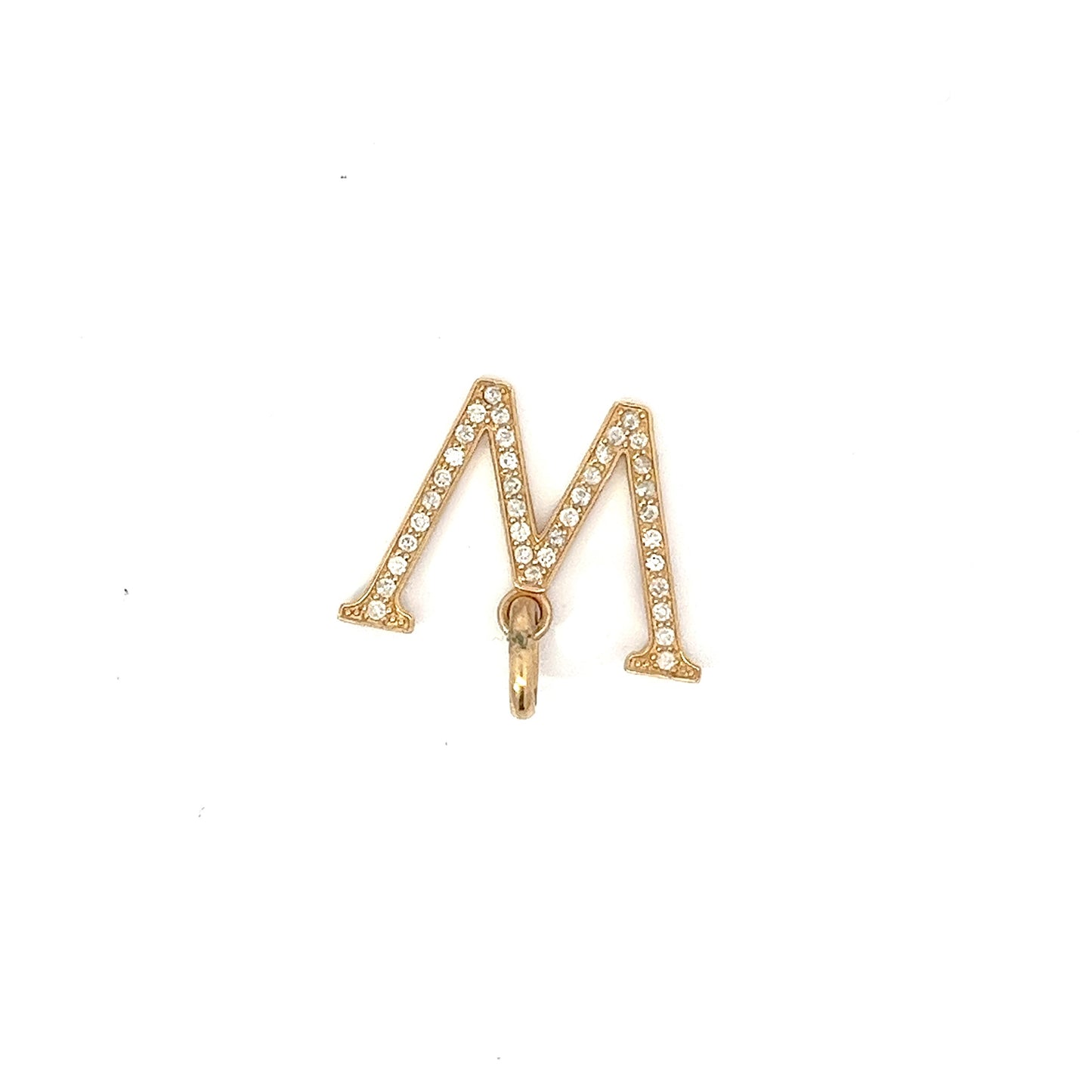 10kt Yellow Gold Diamond Initial 'W' 0.38ct