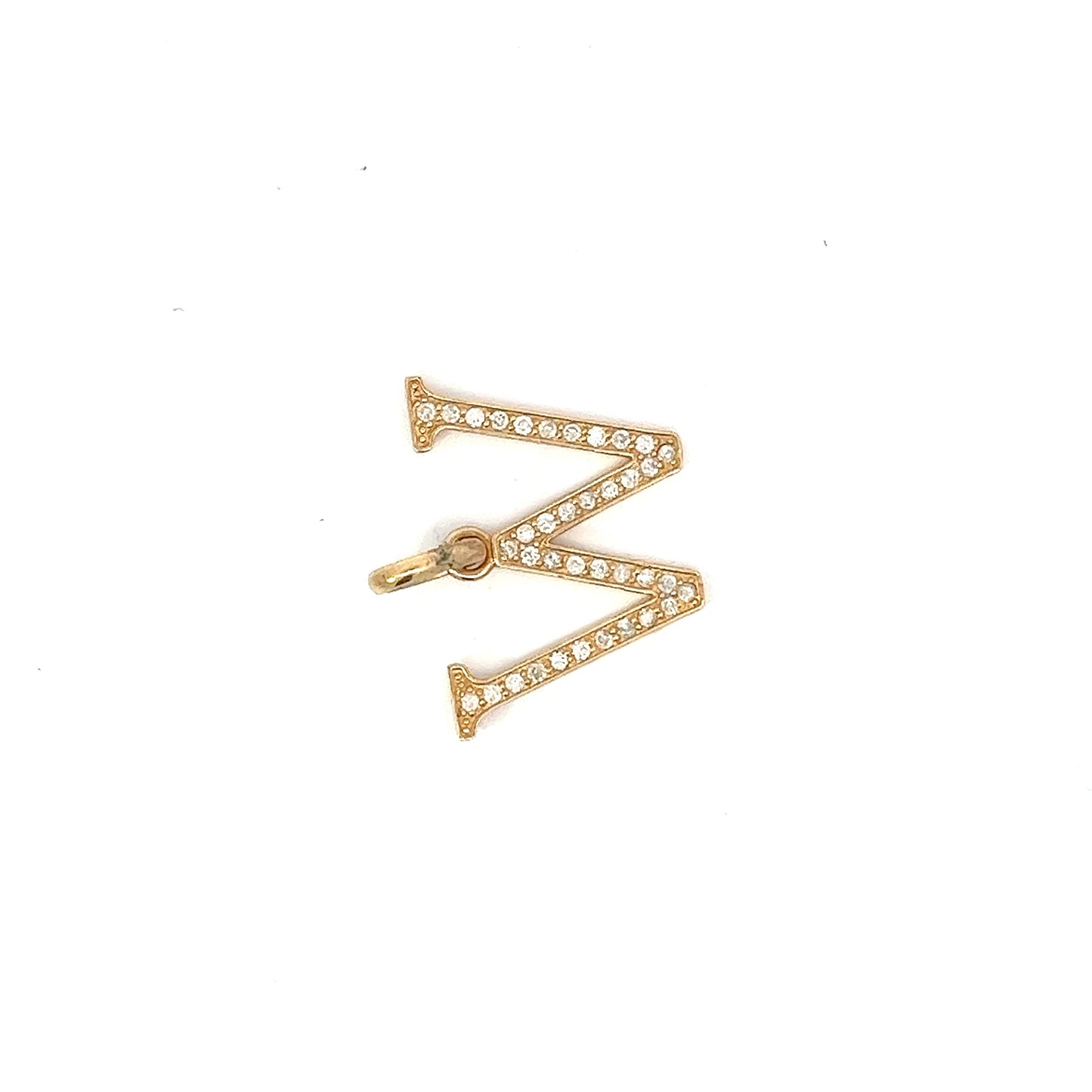 10kt Yellow Gold Diamond Initial 'W' 0.38ct