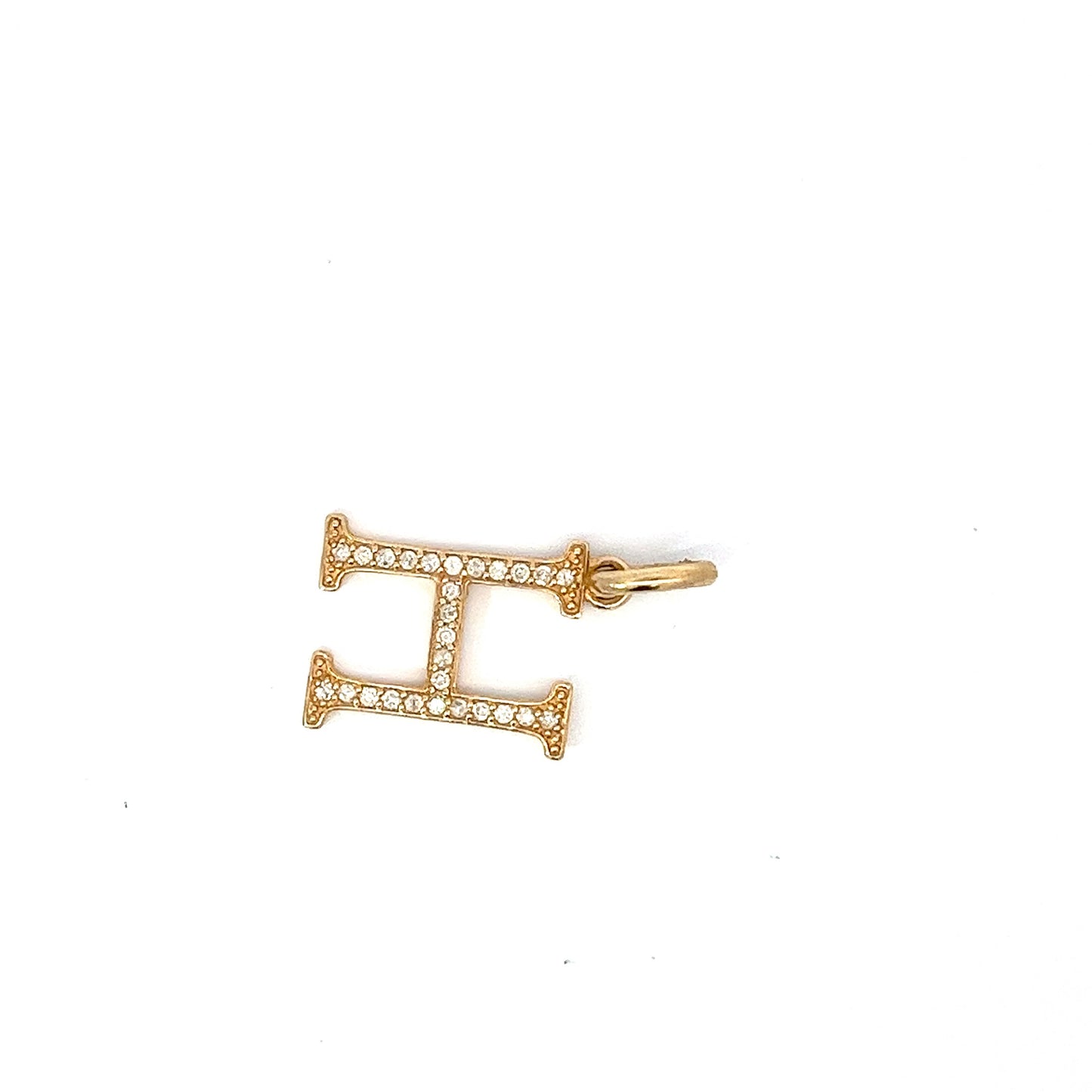 10kt Yellow Gold Diamond Initial 'H' 0.38ctw