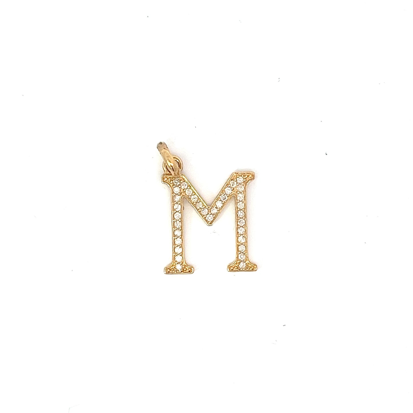 10kt Yellow Gold Diamond Initial 'M' 0.38ct