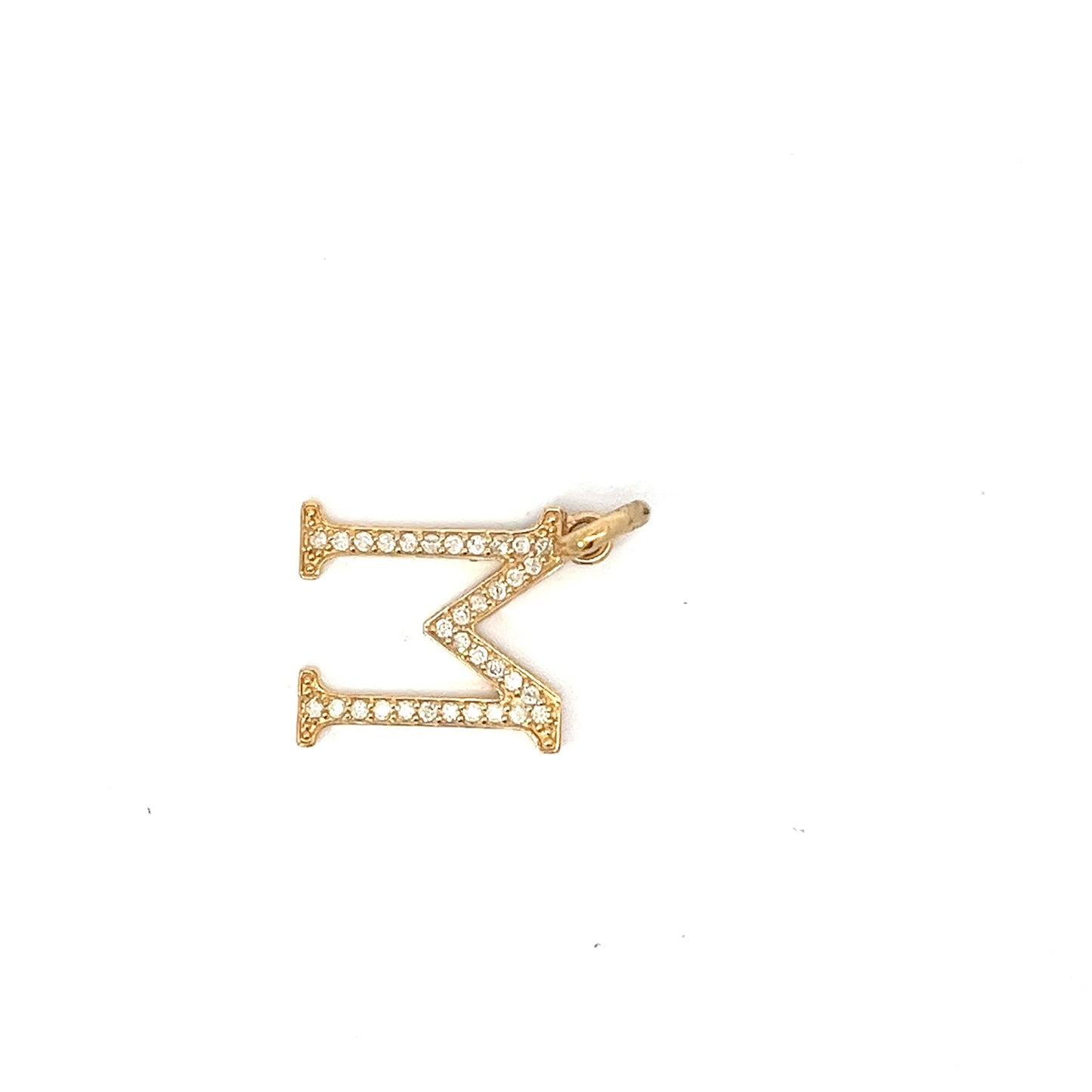 10kt Yellow Gold Diamond Initial 'M' 0.38ct