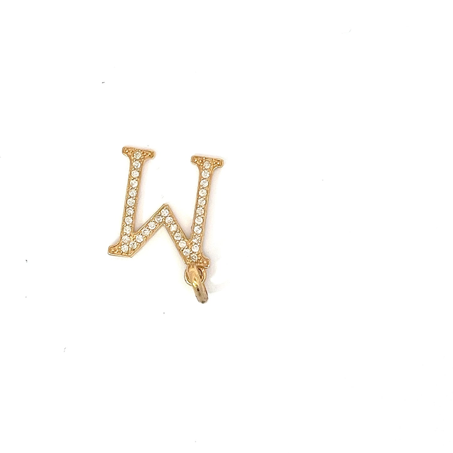 10kt Yellow Gold Diamond Initial 'M' 0.38ct