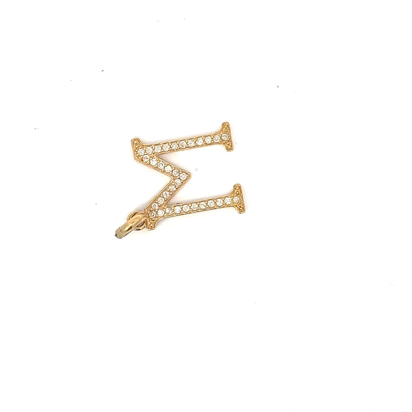 10kt Yellow Gold Diamond Initial 'M' 0.38ct