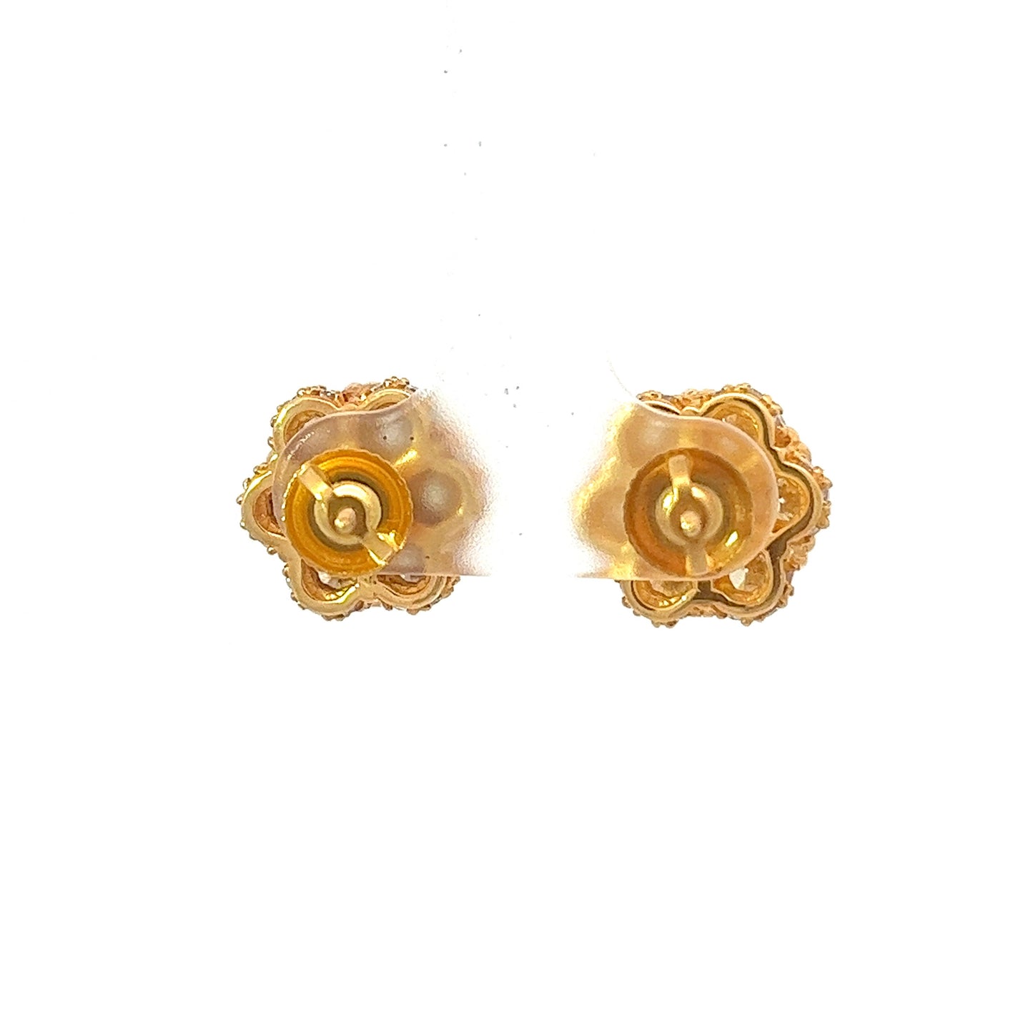 10kt Yellow Gold Super Flower Diamond Earring 4.01ctw