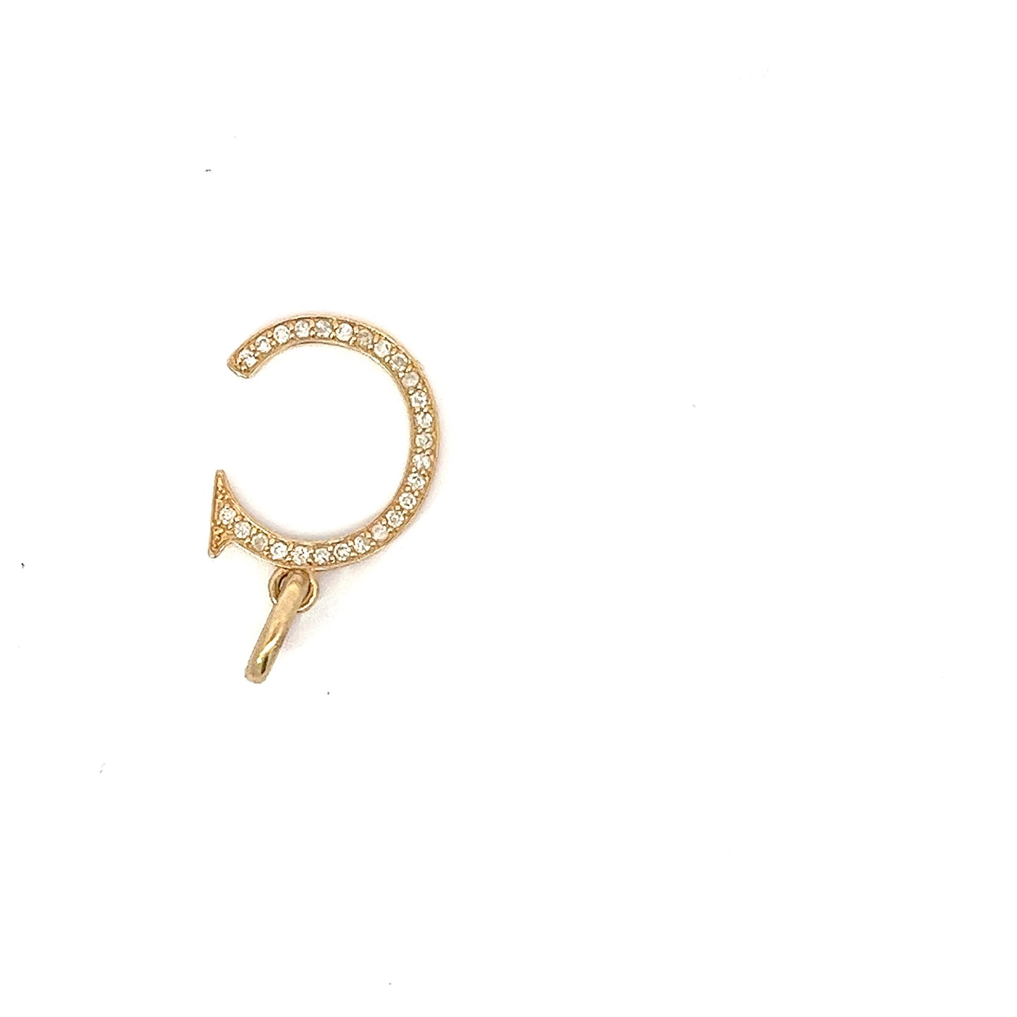 10kt Yellow Gold Diamond Initial 'C' 0.38ctw