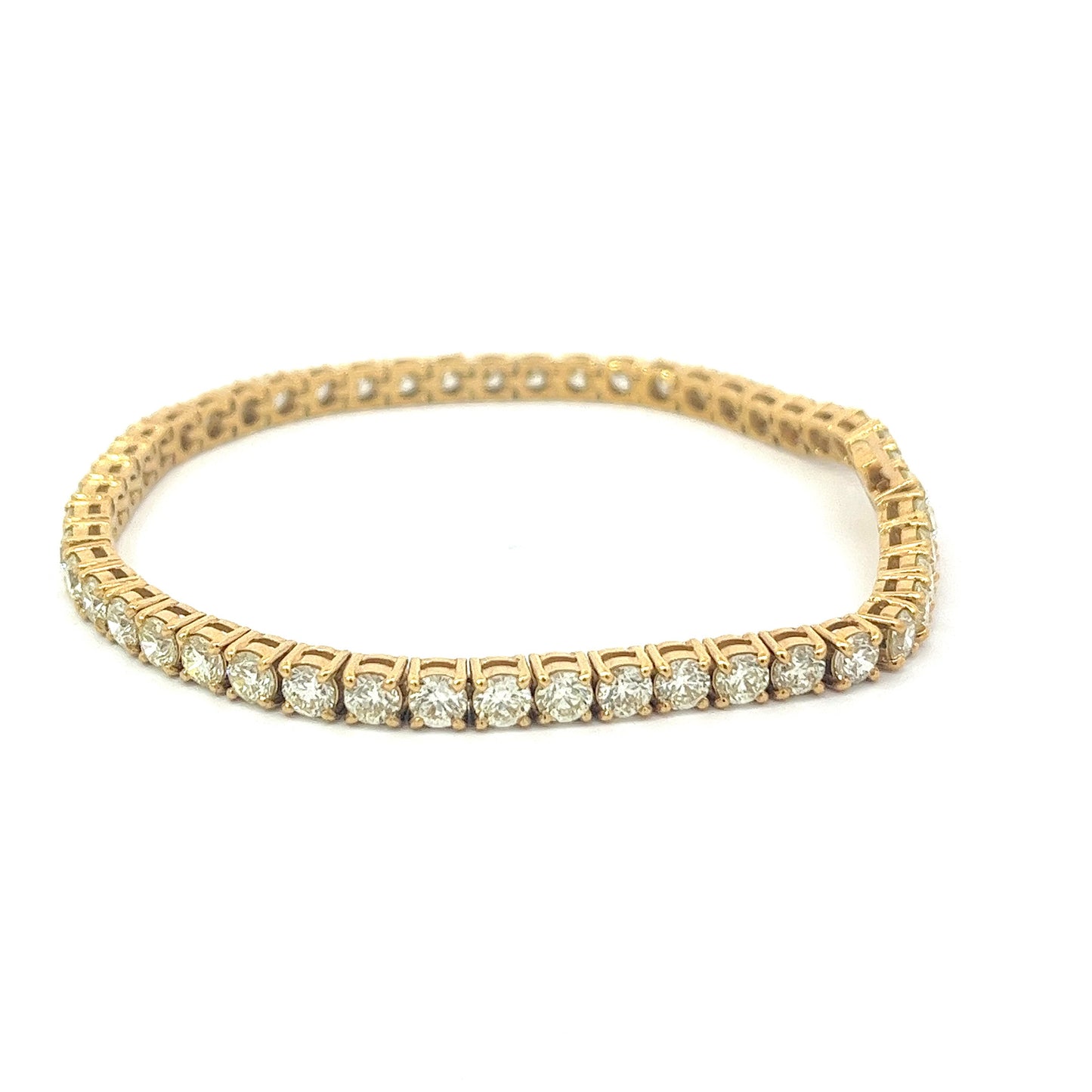 14kt Yellow Gold Tennis Diamond Bracelet 11.5ctw