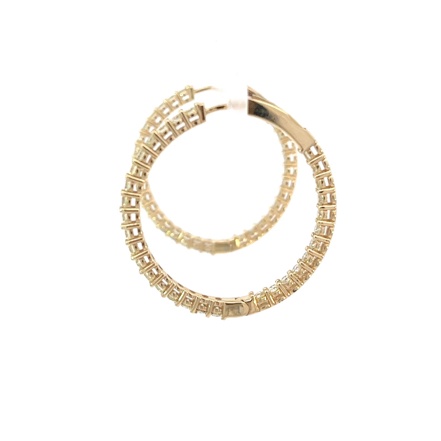 14K Yellow Gold Hoop Earring 1.88ctw