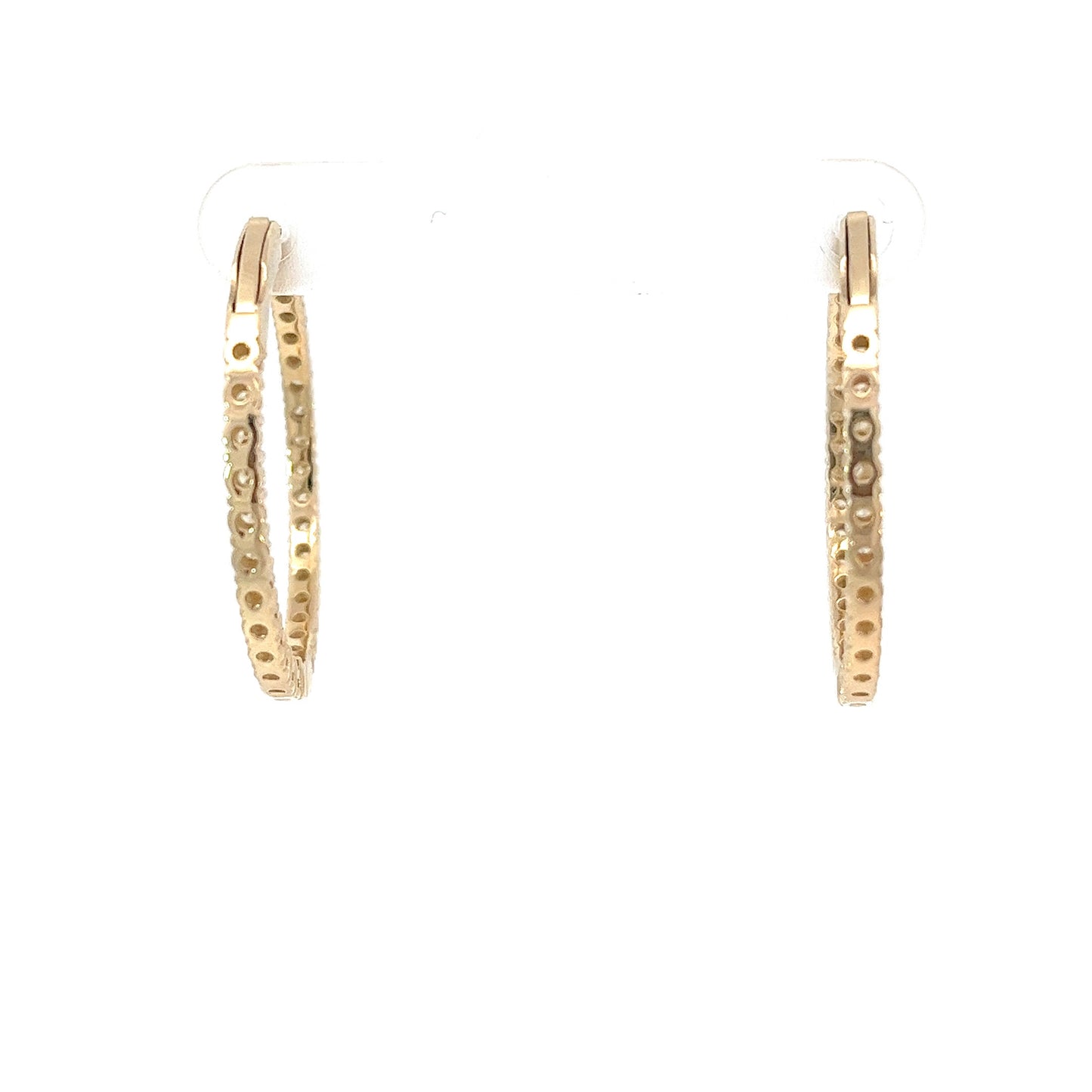 14K Yellow Gold Hoop Earring 1.88ctw