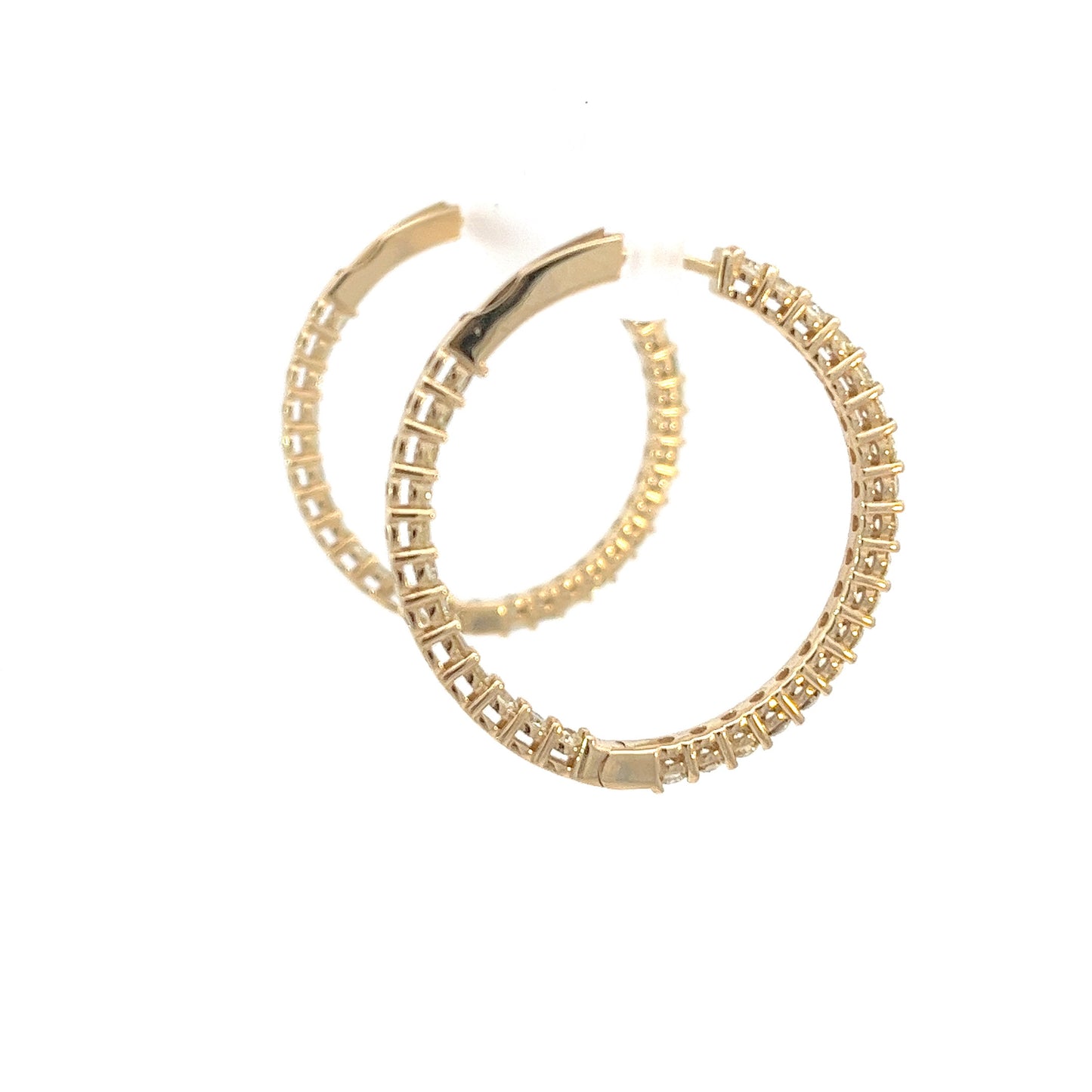 14K Yellow Gold Hoop Earring 1.88ctw