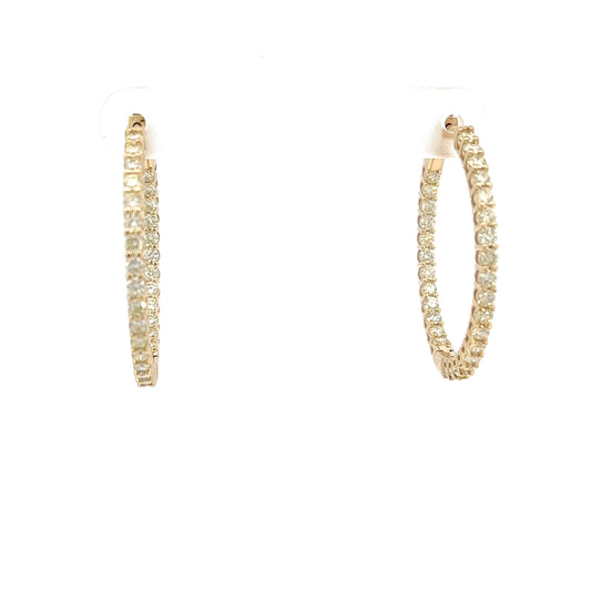 14K Yellow Gold Hoop Earring 1.88ctw