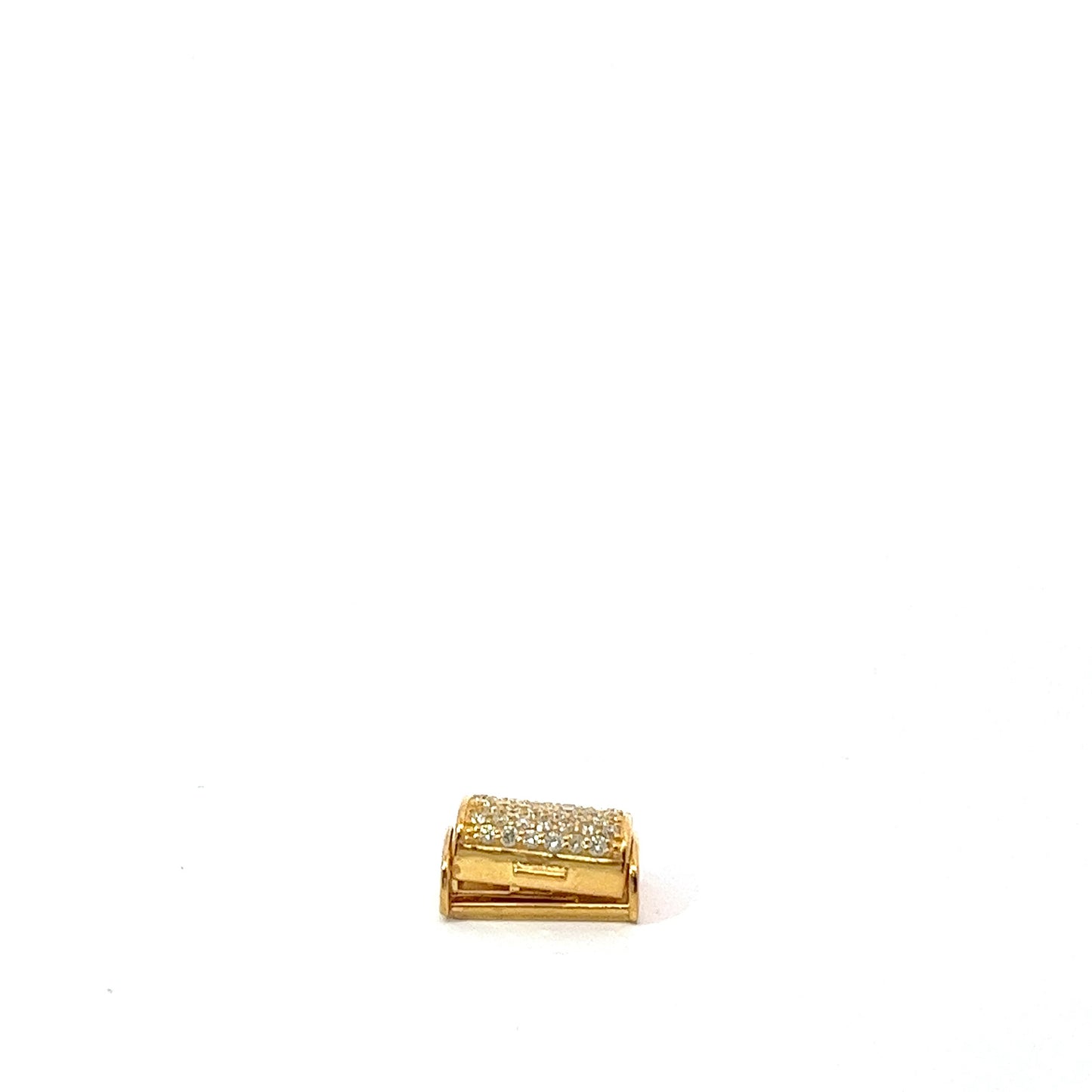 10KYG Cuban Lock Diamonds 0.44ctw 8mm