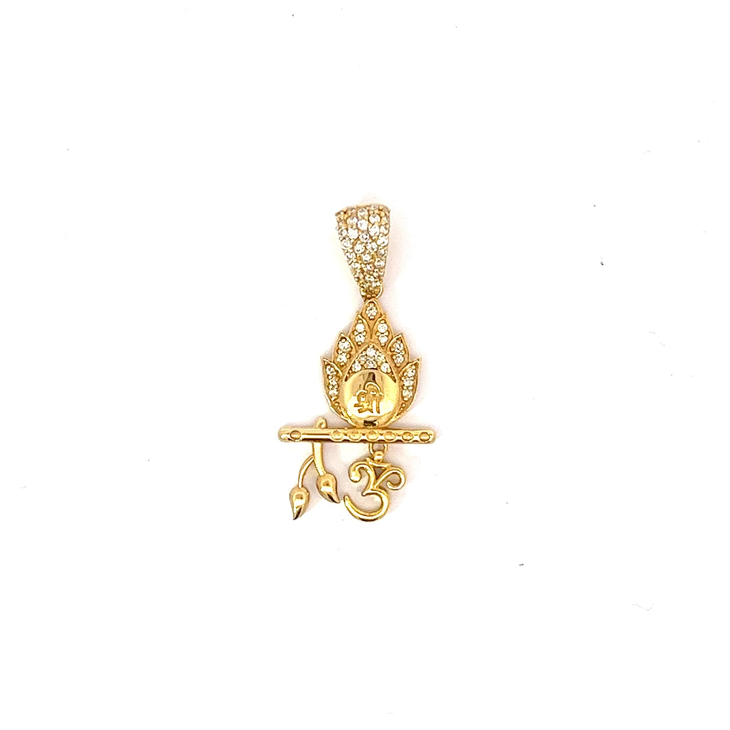 14kt Yellow Gold Om Diamond Pendant 0.40ctw