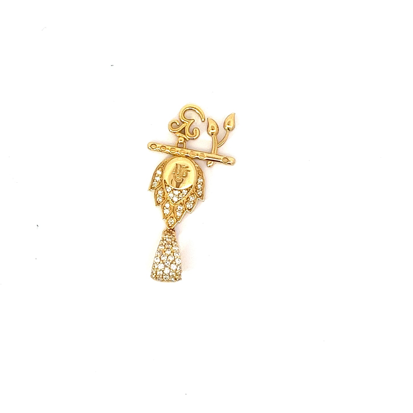 14kt Yellow Gold Om Diamond Pendant 0.40ctw