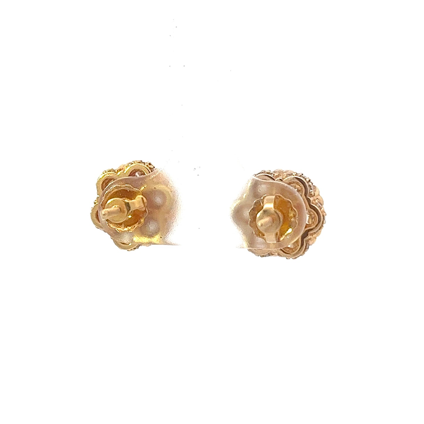 10kt Yellow Gold Super Flower Diamond Earring 2.64ctw