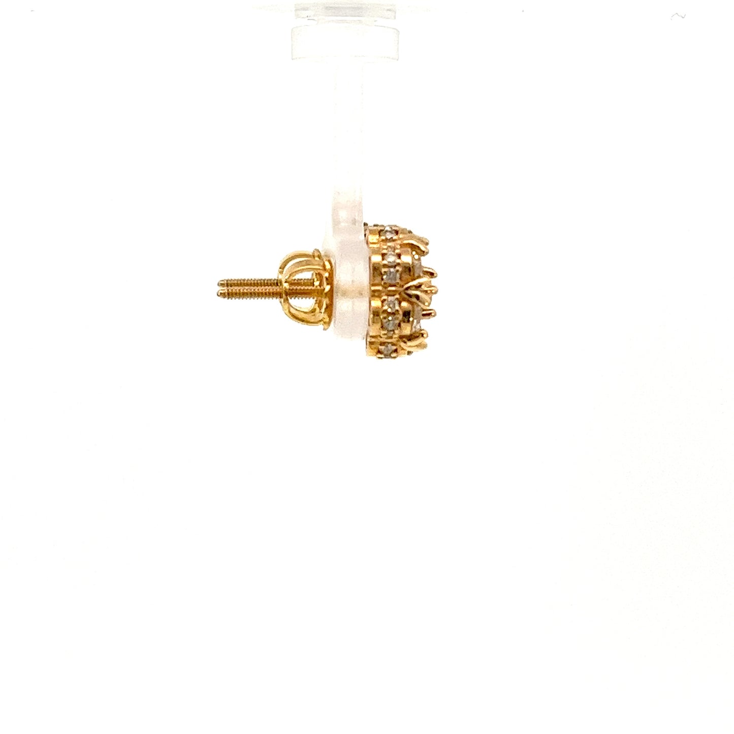 10kt Yellow Gold Super Flower Diamond Earring 2.01ctw