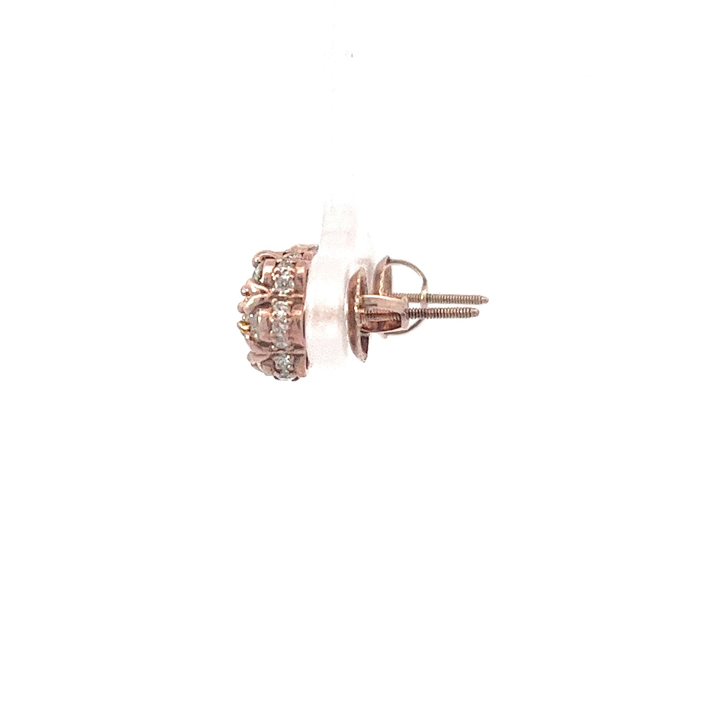 10kt Rose Gold Super Flower Diamond Earring 1.37ctw