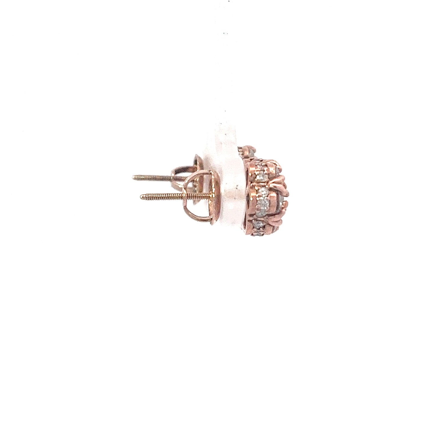 10kt Rose Gold Super Flower Diamond Earring 1.37ctw