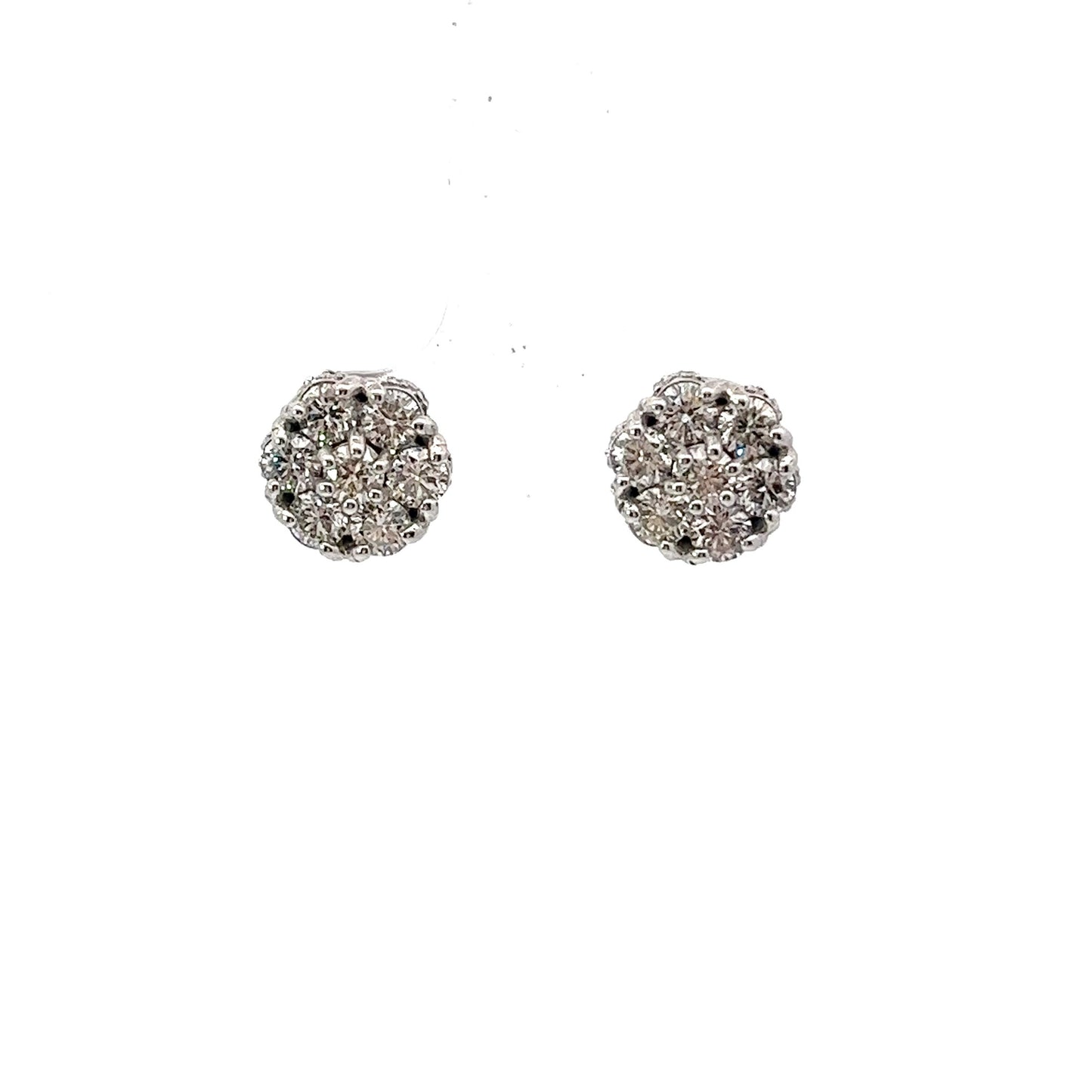 10kt White Gold Super Flower Earring 1.44ctw