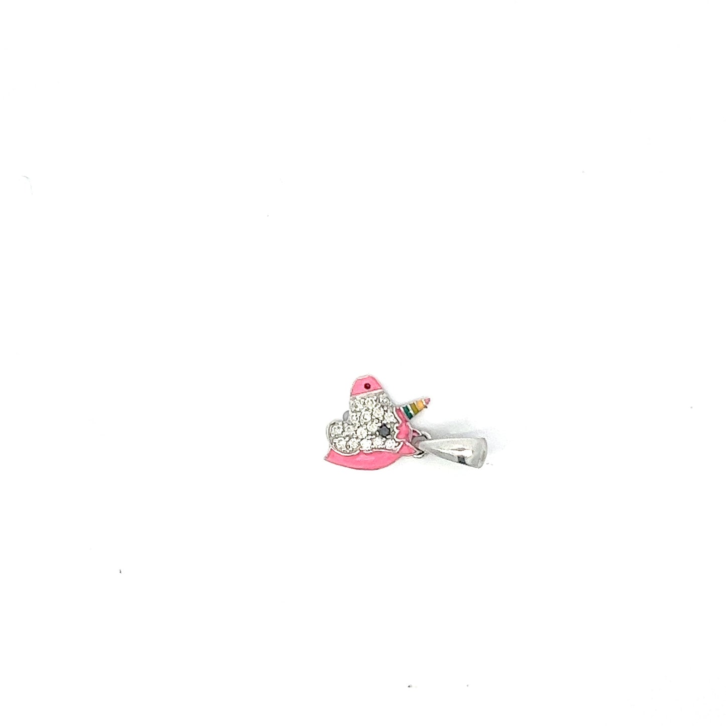 10kt White Gold Unicorn Diamond Pendant .12ctw