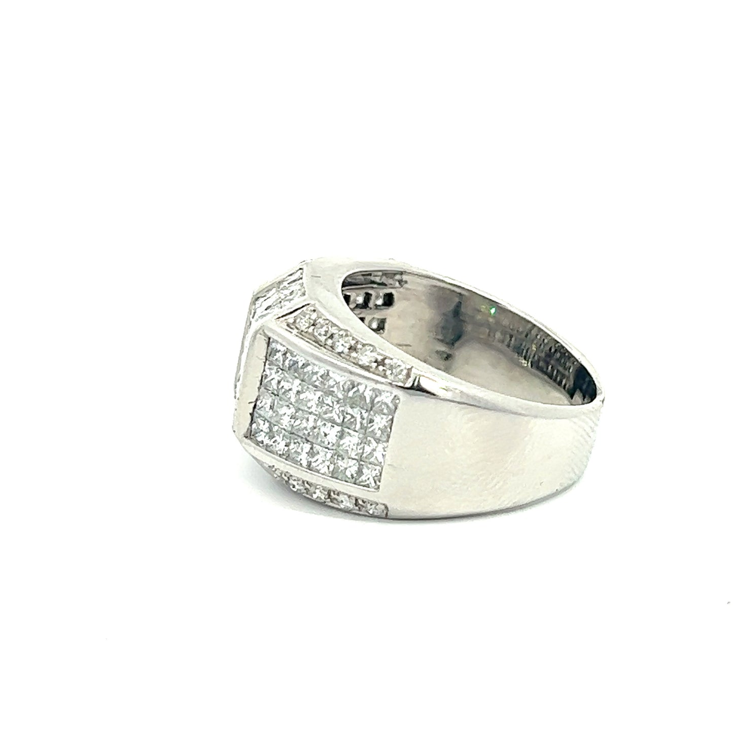 14k White Gold Men's Diamond Ring 4.25ctw