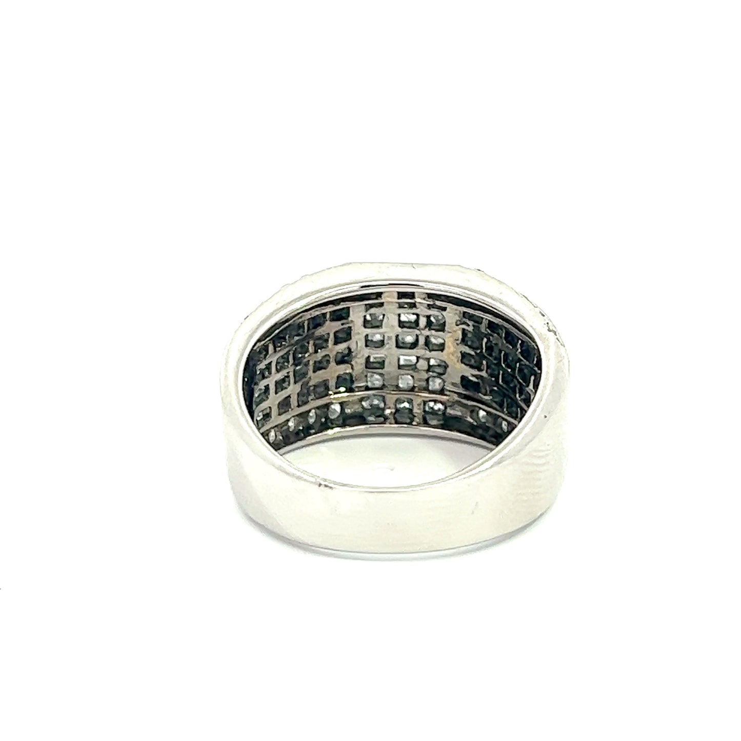 14k White Gold Men's Diamond Ring 4.25ctw