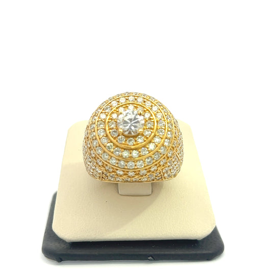 10kt Yellow Gold Lollipop Diamond Ring 7.43ctw