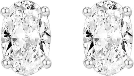 14 k 1.19 CT Lab Diamonds Oval cut Studs