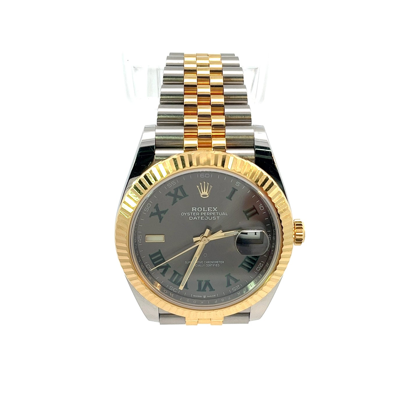 Rolex DateJust 41mm 2 Tone Wimbledon Dial 2020 Card with Box