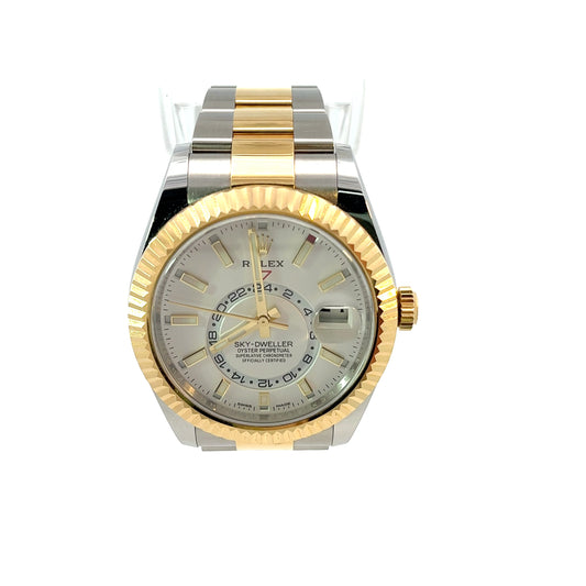 Rolex 2 Tone Skydweller 2021 Card with Box